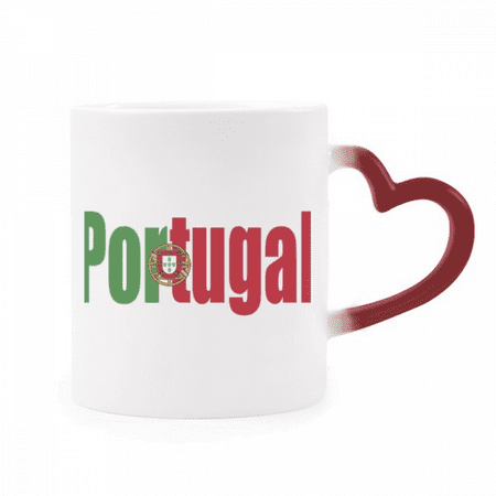 

Portugal Country Flag Name Heat Sensitive Mug Red Color Changing Stoneware Cup