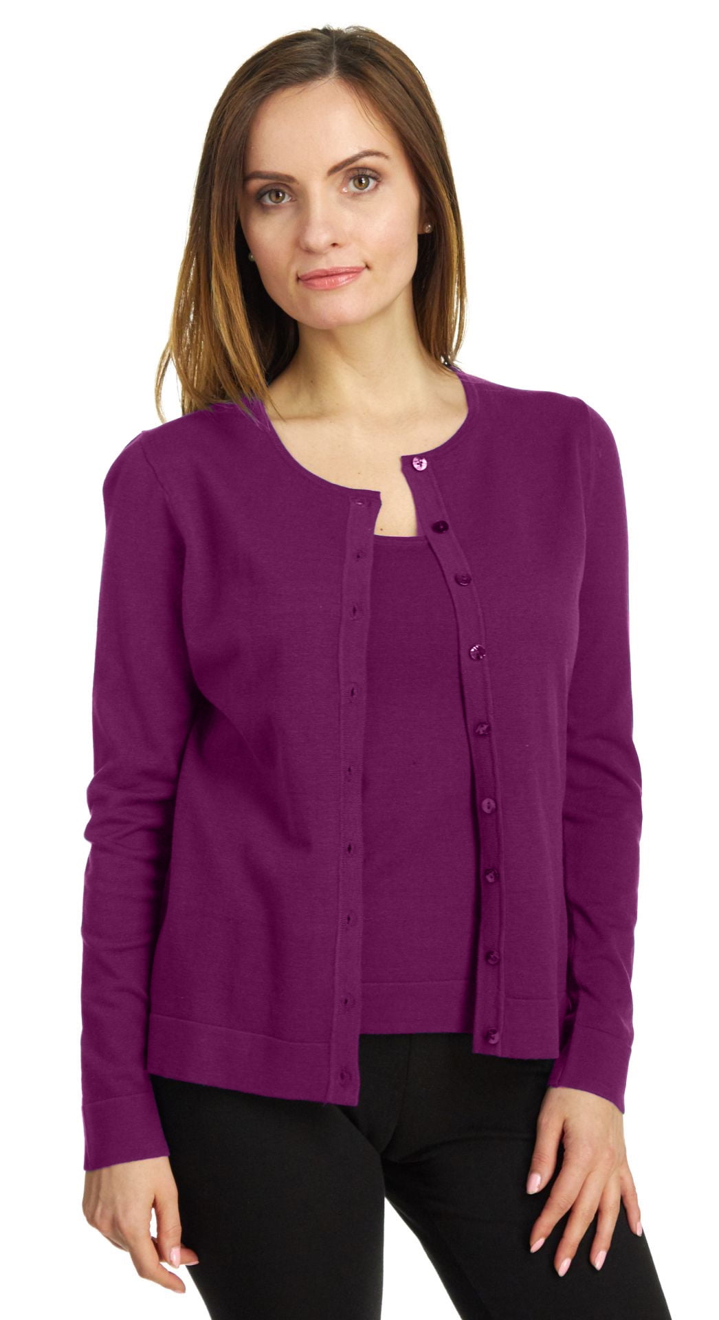 August Silk Women's Long Sleeve Crew 