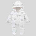 thumbnail image 2 of Rhuody Girl Onesies 3-6 Months Long Sleeve Bodysuit Outfit Winter Warm Romper Jumpsuit Playwear For Toddler Durable Soft Clothings White, 2 of 3