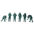 thumbnail image 2 of 6 Pieces 1/64 Scale People Figures Mini People Figurines for DIY Scene Decor Green, 2 of 8