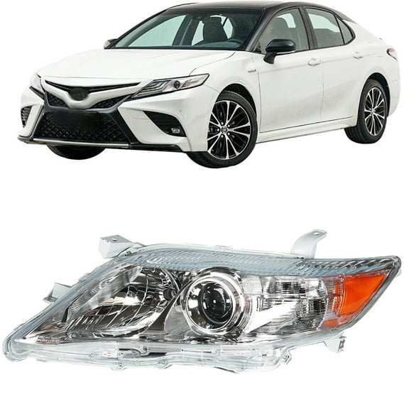 LABLT Halogen Headlight for 10-11 Toyota Camry LE XLE Chrome Clear Lens Left Side Fits select: 2010-2011 TOYOTA CAMRY BASE/SE/LE/XLE