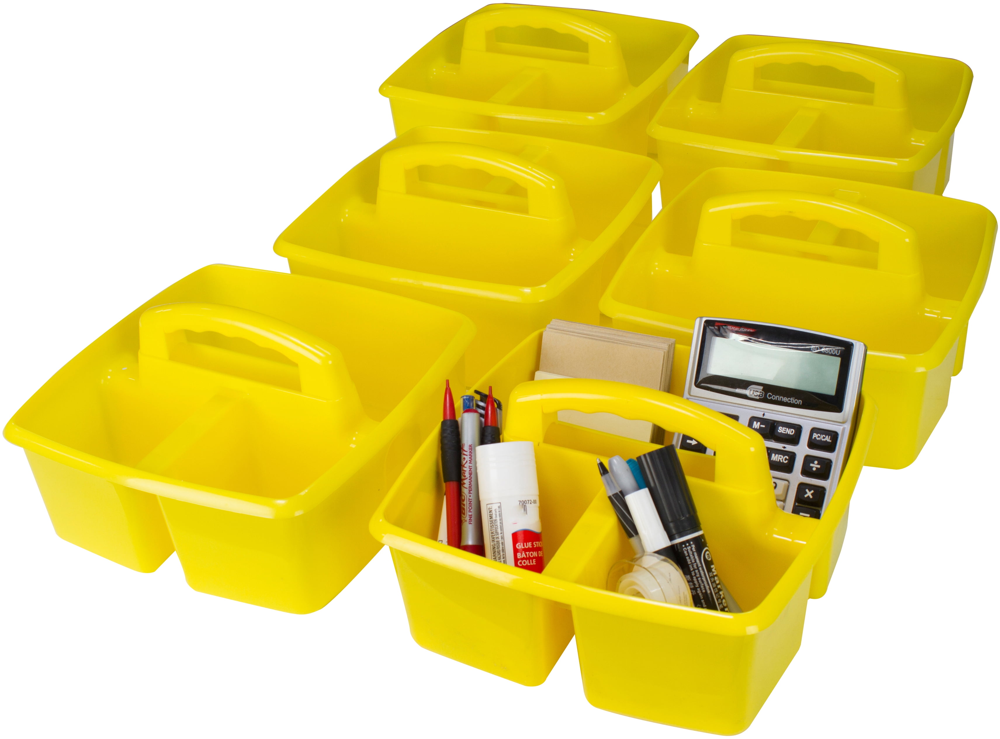 Storex Arts and Crafts Caddy, Yellow, 6Pack Walmart