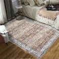 thumbnail image 3 of ZACOO Machine Washable Area Rug Vintage Print Rug 6x9 Area Rug for Living Room Bedroom Stain Resistant Carpet forNursery, Brick Red, 3 of 8