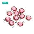 thumbnail image 3 of Crystal Birthstone Charm October Pendant Drop Beads Pink for Jewelry Making, Bracelets, Pack of 10, 3 of 6