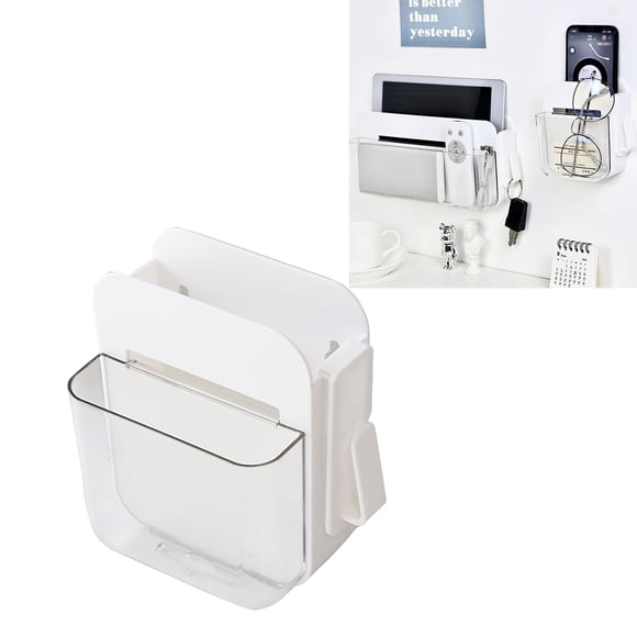 Soporte de control remoto para montaje en pared, soporte de pared transparente multifuncional Soporte de control remoto para montaje en pared transparente Caja de almacenamiento tran