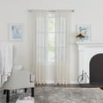 thumbnail image 5 of Miller Curtains  Preston 95-inch Rod Pocket Sheer Curtain Panel Taupe, 5 of 5