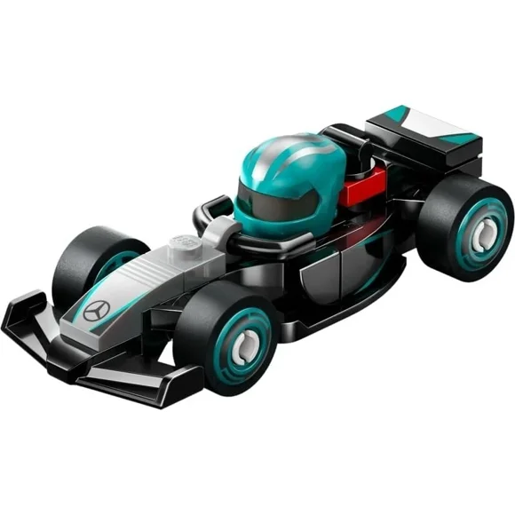 LEGO F1 Collectible Race Cars - Mercedes F1 Team Race Car with Driver Helmet & Moving Wheels - Formula 1-71049