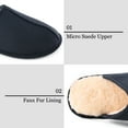 thumbnail image 3 of LORDFON Mens House Slip-On Slippers Warm Winter Indoor Slippers for Men with Soft Memory Foam, 3 of 7