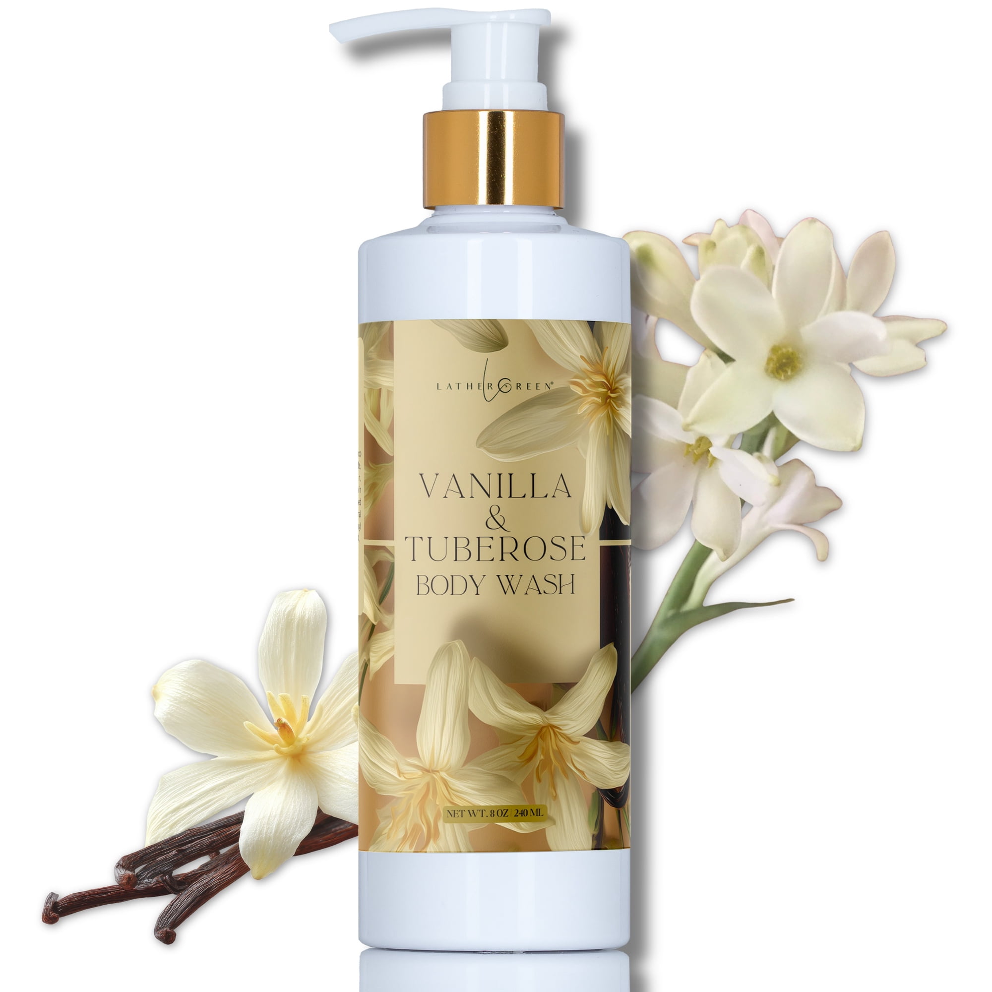 Vanilla & Tuberose Body Wash | Floral Moisturizing Cleanser for Women