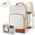 thumbnail image 1 of Mochila de viaje Telena para portátil de 15.6 pulgadas para mujer beige-marrón, 1 of 7