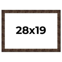 28x19 Frame Brown Burl Real Wood Picture Frame Width 1.625 Inches | Interior Frame Depth 0.5 Inches