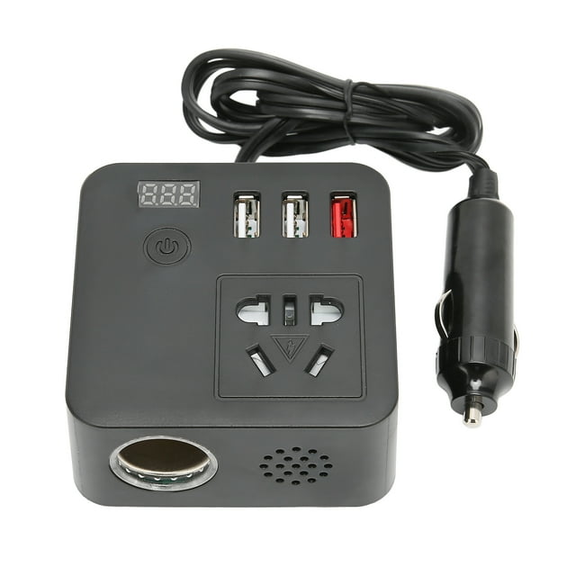 Inversor de corriente para encendedor de cigarrillos, inversor de corriente para coche de 150 W, convertidor de potencia W, rendimiento de alta gama