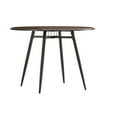 thumbnail image 4 of Weston Home Jameson 42" Round Oak Top Two-Tone Wood Dining Table, Black Legs, 4 of 4