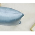 thumbnail image 4 of Aiking Home 20x20 Inches Faux Silk Square Throw Pillow Cover, Zipper Closure, Slate (Set of 2), 4 of 5