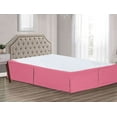 thumbnail image 2 of Sheets & Beyond Solid Microfiber Bed Skirt, Queen, Pink, 2 of 3