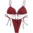 thumbnail image 1 of Maillot de Bain Bikini Triangle à Volants Froncé, 1 of 4