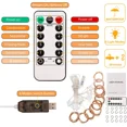 thumbnail image 5 of Cadena de luces LED para cortina de 300 luces, luces LED para cortina con temporizador de control remoto, alimentación por USB, 8 modos de iluminación, IP67 a prueba de agua para Navidad, bodas, cumpl, 5 of 5