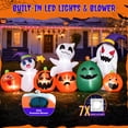 thumbnail image 5 of Firstness 7ft Long Halloween Inflatable with Lights,Pumpkin Ghost Blow ups for Outdoor Decorations, 5 of 12
