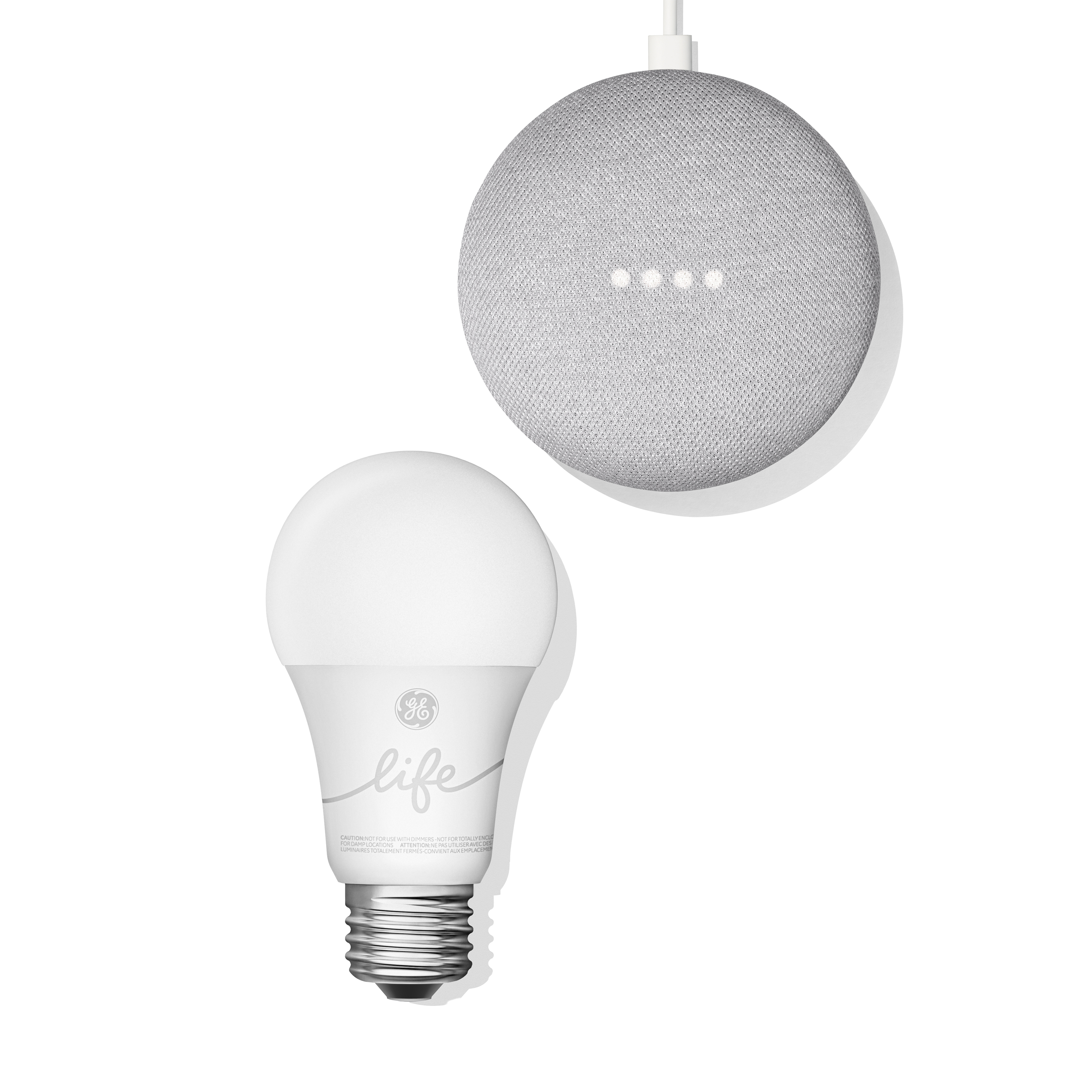 Google Smart Light Starter Kit - Google Home Mini and GE C-Life Smart Light Bulb - image 3 of 5