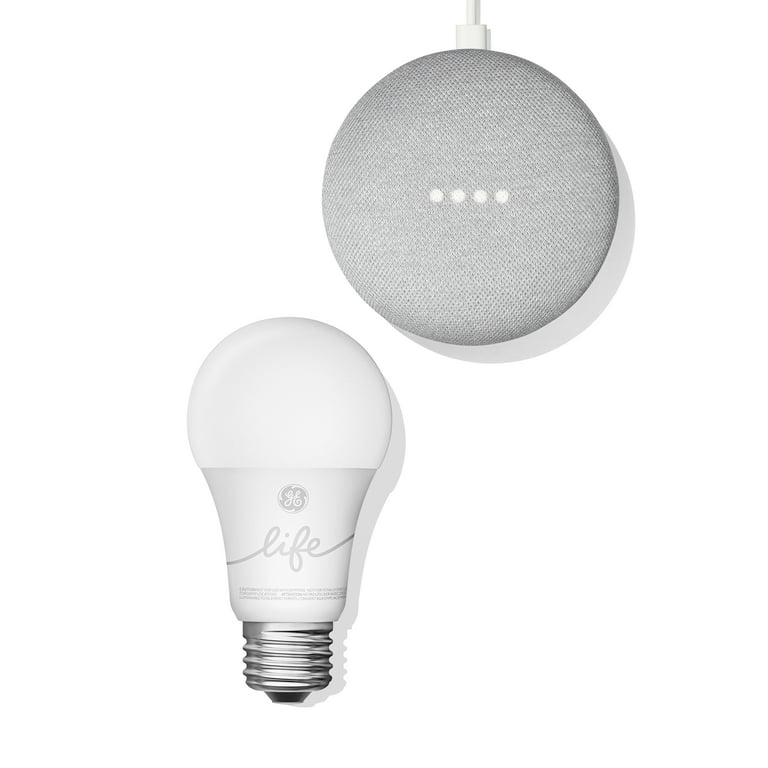 indre Plenarmøde sekundær Google Smart Light Starter Kit - Google Home Mini and GE C-Life Smart Light  Bulb - Walmart.com
