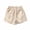 Beige, variant on hoksml Back to School Girls Elastic Waist Cotton Chino Shorts Casual Playwear Shorts with Pockets