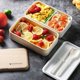 thumbnail image 5 of Bento Box Caja de almacenamiento de alimentos Accesorios de cocina Fiambrera de doble capa + Cuchara + Palillos (18,5*10,5*9,2 cm) en polvo ER, 5 of 5