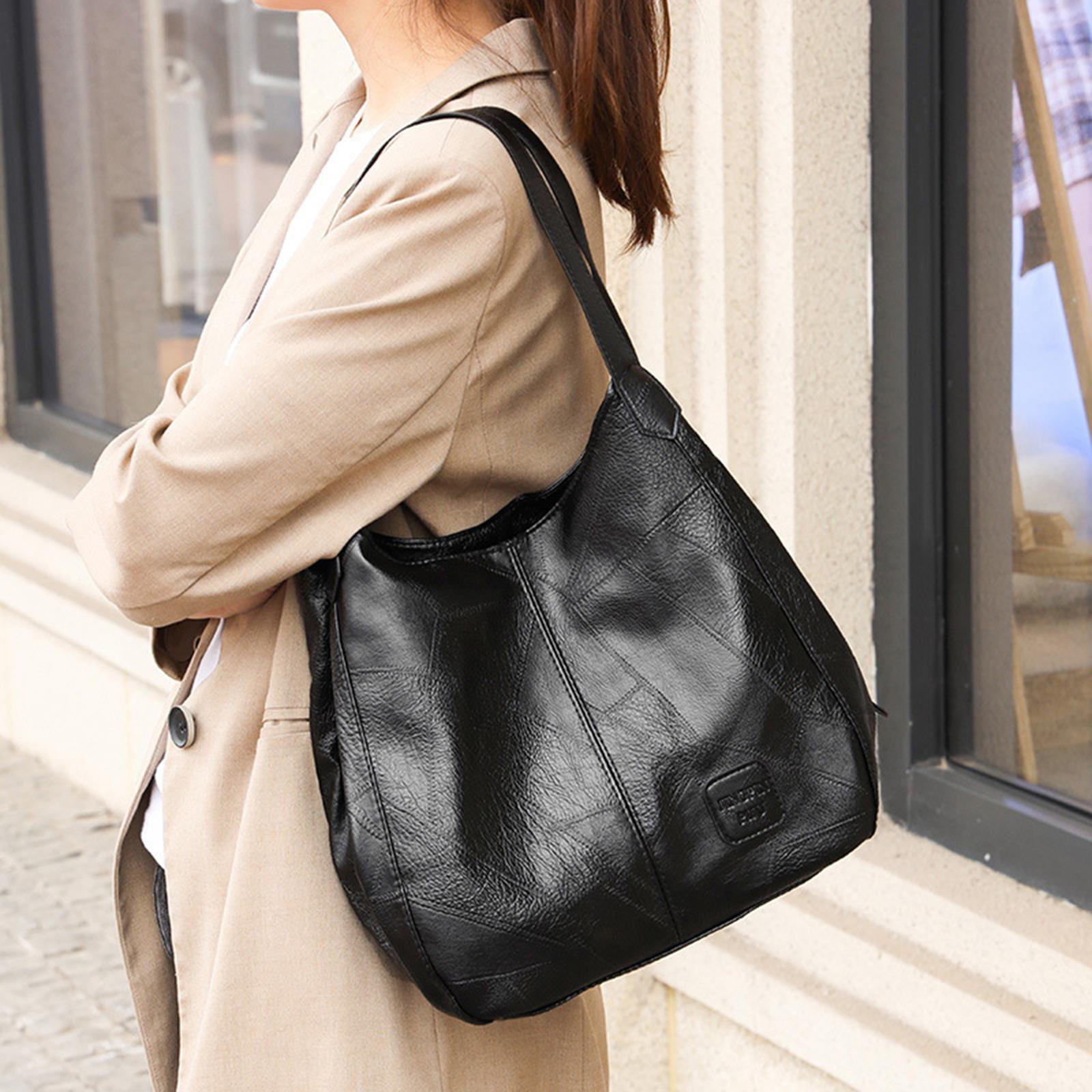 Stylish Leather Shoulder Bag Purse Tote Women Girls Handbag for Travel ...