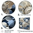 thumbnail image 3 of Designart "Blue Accents: The Beauty Of White And Blue Mums" Chrysanthemums Floater Framed Canvas Prints, 3 of 5