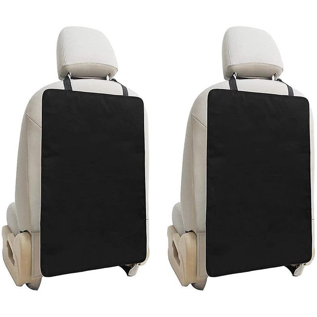 2 unidades de protector de asiento de coche, con el acolchado más grueso, la mejor protección para asientos de coche (negro) Feliz Sencillez