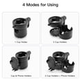 thumbnail image 4 of Gromast Universal Stroller Cup Holder with Phone Holder, 3-in-1 Detachable Drink Holder 360° Rotatable, Adjustable Cup Holder for Stroller Wheelchair Bike Walker Scooter - Black, 4 of 10