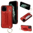thumbnail image 6 of iPhone 11 Pro Max Case Wallet, Allytech Glitter PU Leather Kickstand Cards Holder Wrist Strap Back Covers Cases for Apple iPhone 11 Pro Max 6.5 Inch 2019, Red, 6 of 6
