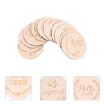 thumbnail image 3 of Dalidasy 14Pcs Wooden Monthly Cards Infant Month Ornaments Milestone Memorial Wood Slices, 3 of 11