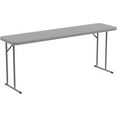 thumbnail image 3 of 6-Foot Gray Plastic Folding Training Table, 3 of 14