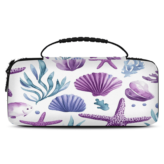 Herdesigns Ocean Carry Case Compatible with Nintendo Switch OLED Model 2021/Switch 2017, Starfish Protective Travel Switch Carrying Case with 20 Game Card Slots for Switch Console & Accessories
