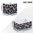 thumbnail image 2 of Foldable Fabric Storage Bin Home Cubes Clothing Organizer Bins Large Collapsible Box Basket for Home Organizer Pink and Cyan Butterflies, 2 of 7
