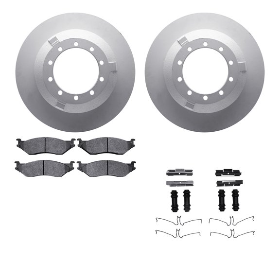 Dynamic Friction Company Rear Geospec Brake Rotors with 5000 Advanced Brake Pads includes Hardware 4512-99163