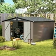 thumbnail image 2 of Costway 10 x 14 FT Outdoor Storage Shed with Improved Windproof Metal Structure 4 Vents, 2 of 10