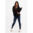 thumbnail image 3 of DEVOPS Women's Pullover Fuzzy Fleece Sweatshirt Oversized Hoodie with Pockets (Large, Black), 3 of 6