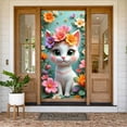 thumbnail image 3 of Blue Peacock Welcome Banner Floral Peacock Display Golden Frame Green Leaves Floral Backdrop for Home Entrance Party Welcome Garden Party, 3 of 9