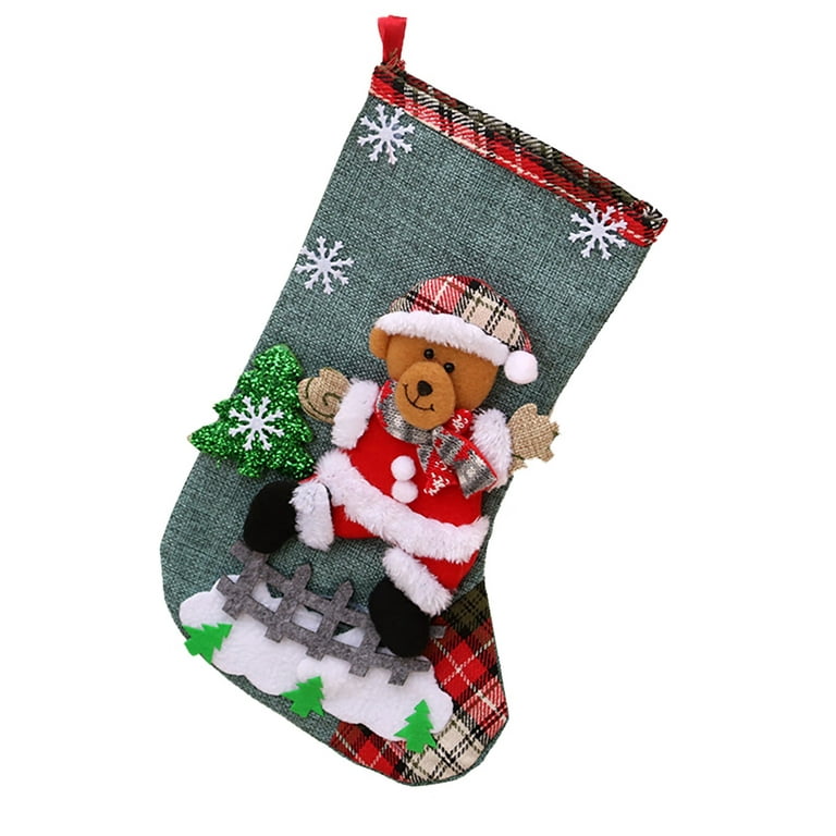 Christmas stocking decorated with textile markers