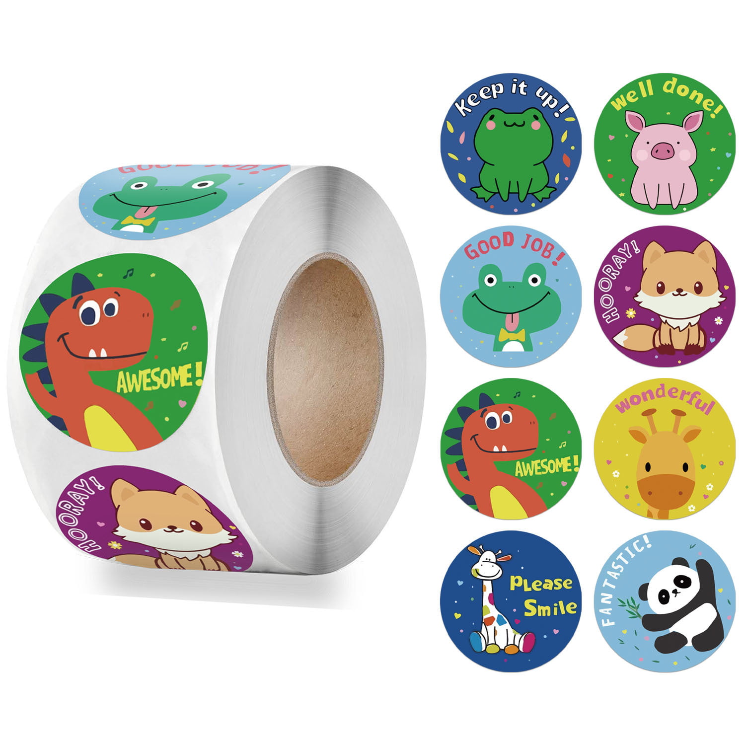 500Pcs Roll Unicorn Sticker Teacher Reward Stickers for Kids School Supplies New