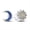 No.1, variant on NARMO Original 925 Sterling Silver Stud Earrings AAA CZ Sun Moon for Women Jewelry Gift
