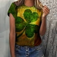 thumbnail image 2 of Patlollav Womens Tops Funny St. Patrick'S Day Print Casual Loose Fit White Shirts Blouse Clothes, 2 of 6