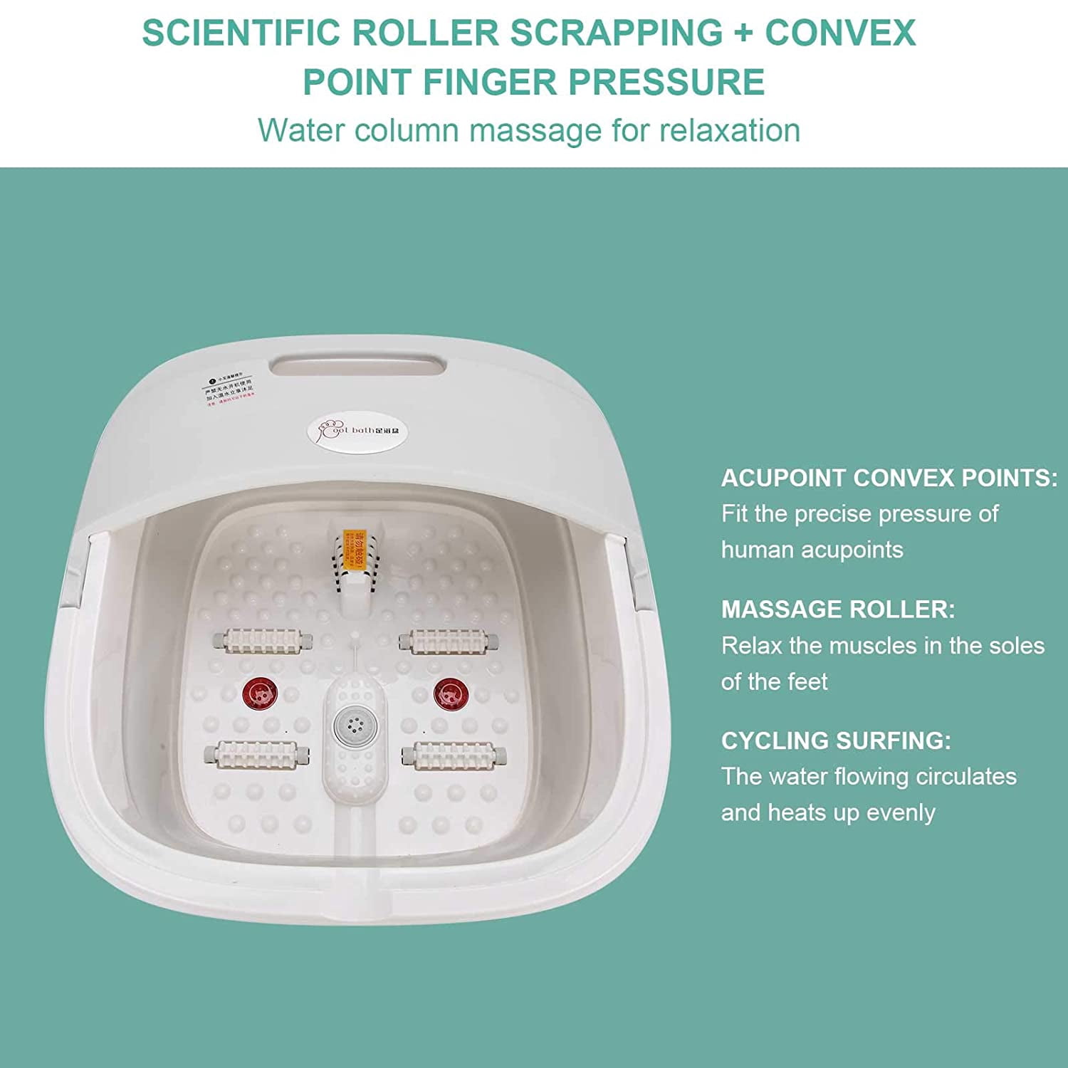 Foot Spa Massager Wireless Remote Control Folding Portable Foot Bath Electric Massage Constant Temperature For House Outdoor
