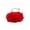 Red, variant on Women's Red Floral Clutch Purse Elegant Ruffle Evening Bag Wedding Party Handbag with Metal Handle