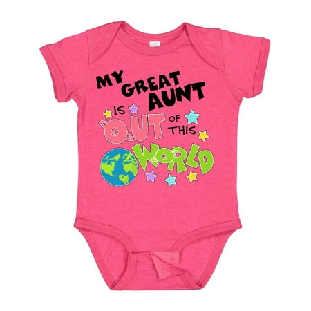 

Inktastic My Great Aunt is out of This World Gift Baby Boy or Baby Girl Bodysuit