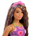 thumbnail image 4 of Barbie Fashionistas Doll #244 with Floral Halter Dress, Purple-Streaked Brown Hair, 4 of 7