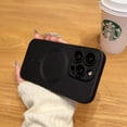 thumbnail image 2 of For Magsafe Magnetic Wireless Charge Phone Case For iPhone 15 14 Plus 13 12 11 Pro Max Soft Silicone Glass Lens Protection Cover RJ, 2 of 7