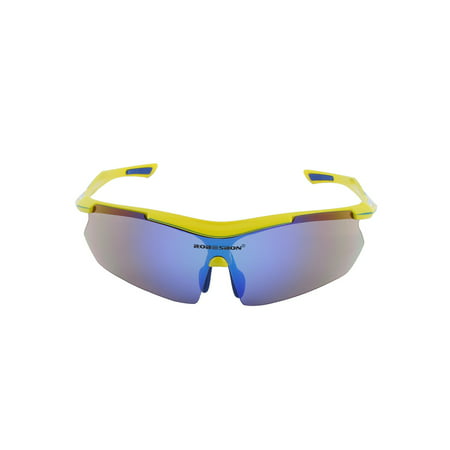 ROBESBON Authorized Unisex Riding Sports Sunglasses Lens Cycling Glasses Yellow