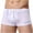 White, variant on Swim trunks for men Solid Color Drawstring Hot Spring Anti-embarrassment Quick Boxer Quick-drying Swimming Trunks